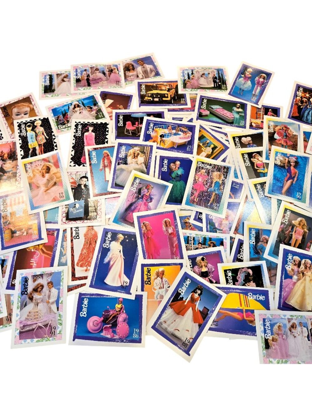 Vintage Barbie Collector Cards Lot of 78 Glamour & Fashion Themes 1960s-1990s